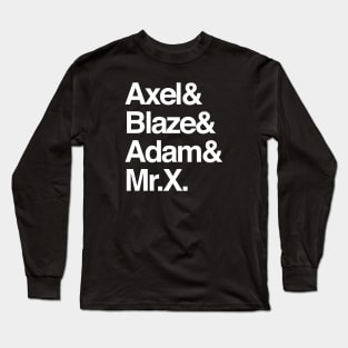 Names & Rage of Beat Em Ups Long Sleeve T-Shirt